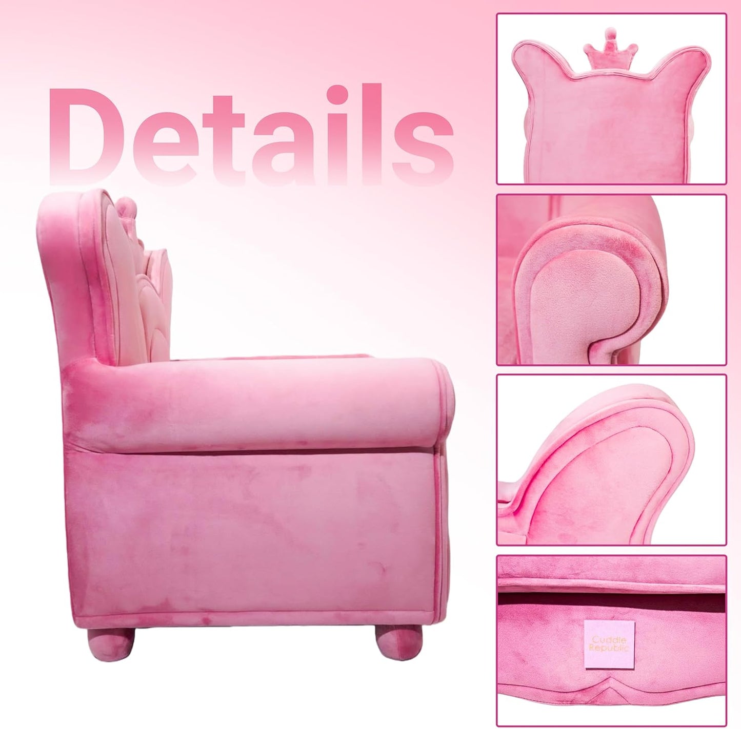 Luxury Pet Sofa – Holland Velvet Dogcat Throne Chair, Pink Princess Style, Cozy & Soft, Washable Cover, Scratch-Resistant & Durable, Perfect for Home Décor & Pet Lovers