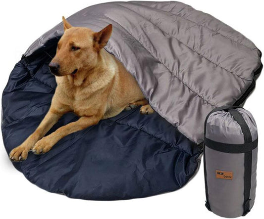 Portable Camping Travel Dog Bed, Waterproof Extra Large Camping Dog Bed/Mat, Rollable Portable Pet Dog Sleeping Bag