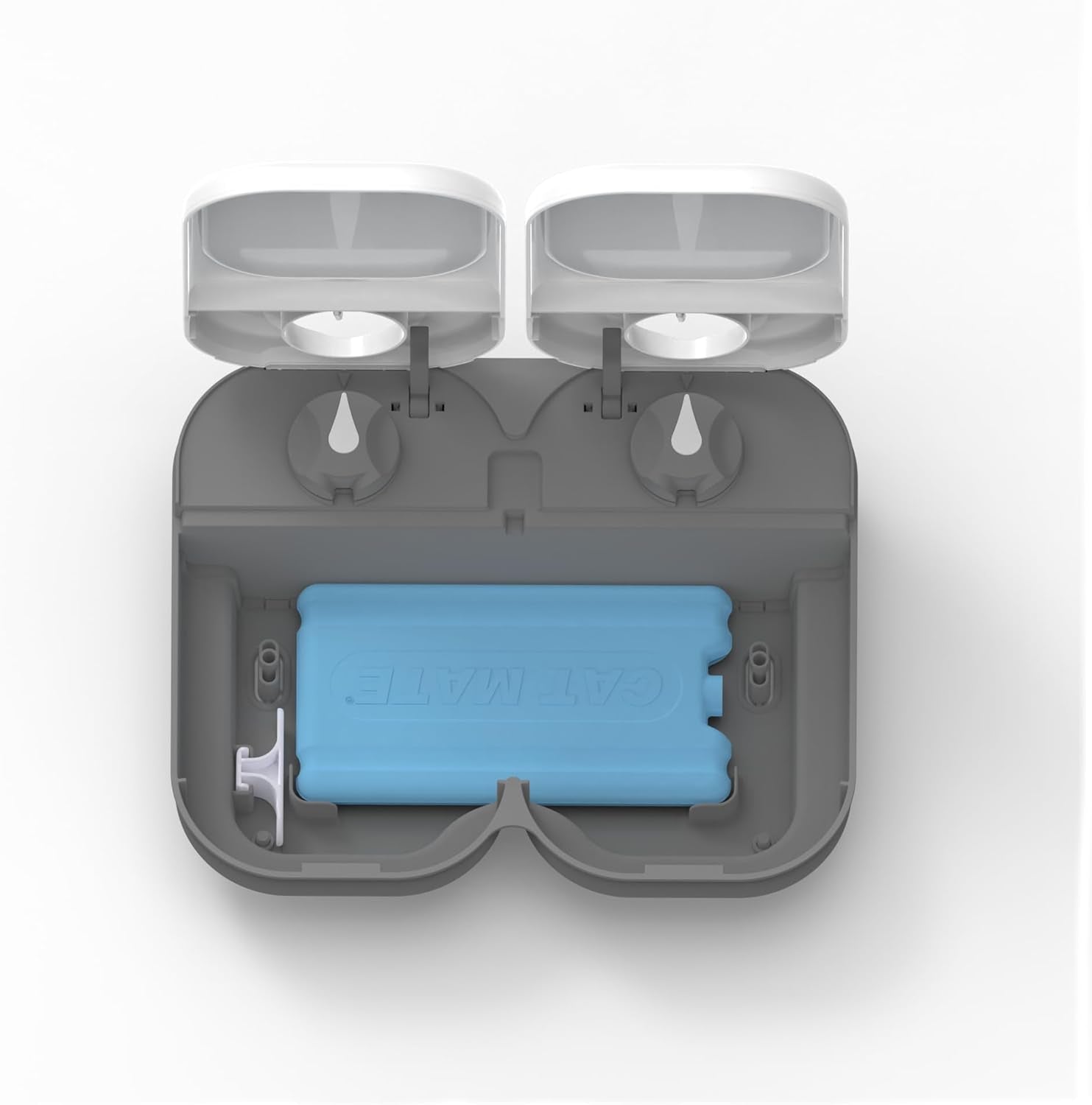 Cat Mate Automatic Feeder with Ice Pack for Wet Food - 2 Meal Timed Pet Feeder, No Wifi or App, Portion Control for Cats and Small Dogs, 14 Oz Capacity, Battery Operated