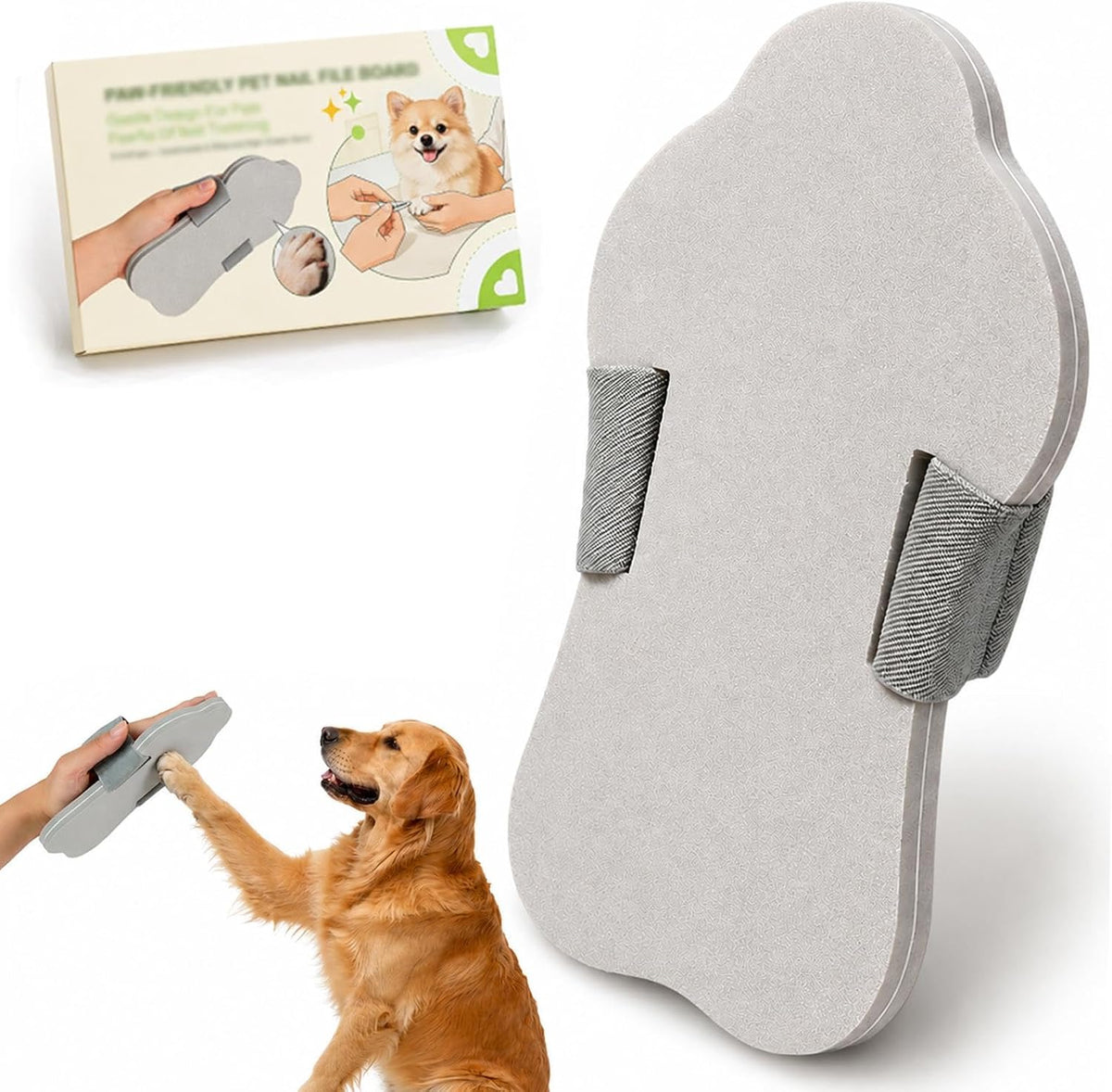 EVA Handheld Dog Nail Scratch Board with Hand Strap for Nervous Dog