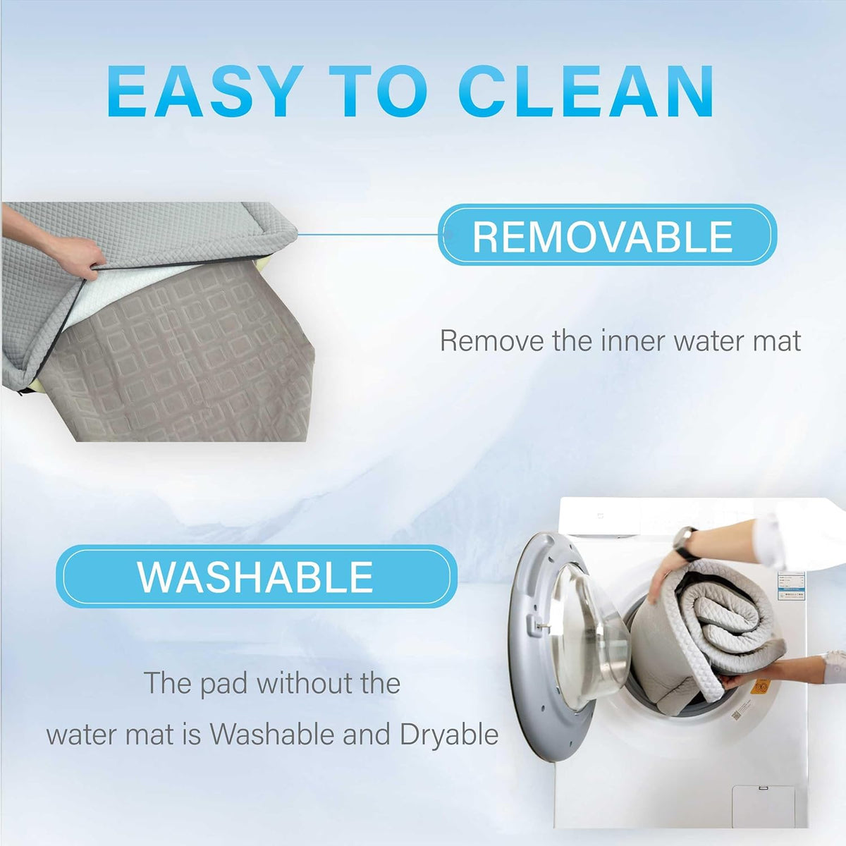 Pet Pad Cooling System for Summer, Consistent Cooling Water Mat for Dogs and Cats, No Refrigeration or Chemical Gel Needed, Machine Washable Bed, Ideal for Home and Crates (Light Gray, XL)