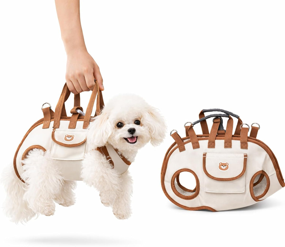 Dog Lift Harness for Puppy,Dog Carry Sling with Adjustable Strap,Pet Support & Rehabilitation Sling Lift for Loss of Stability Dogs Walk(S Size)