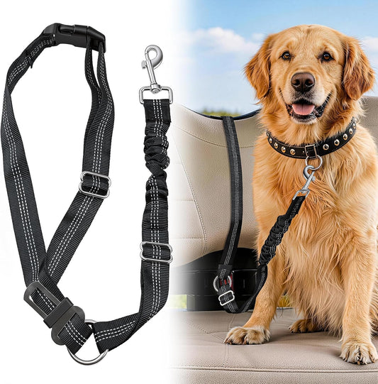 Golf Cart Dog Seat Leash with Safety Dog Seatbelt Clip