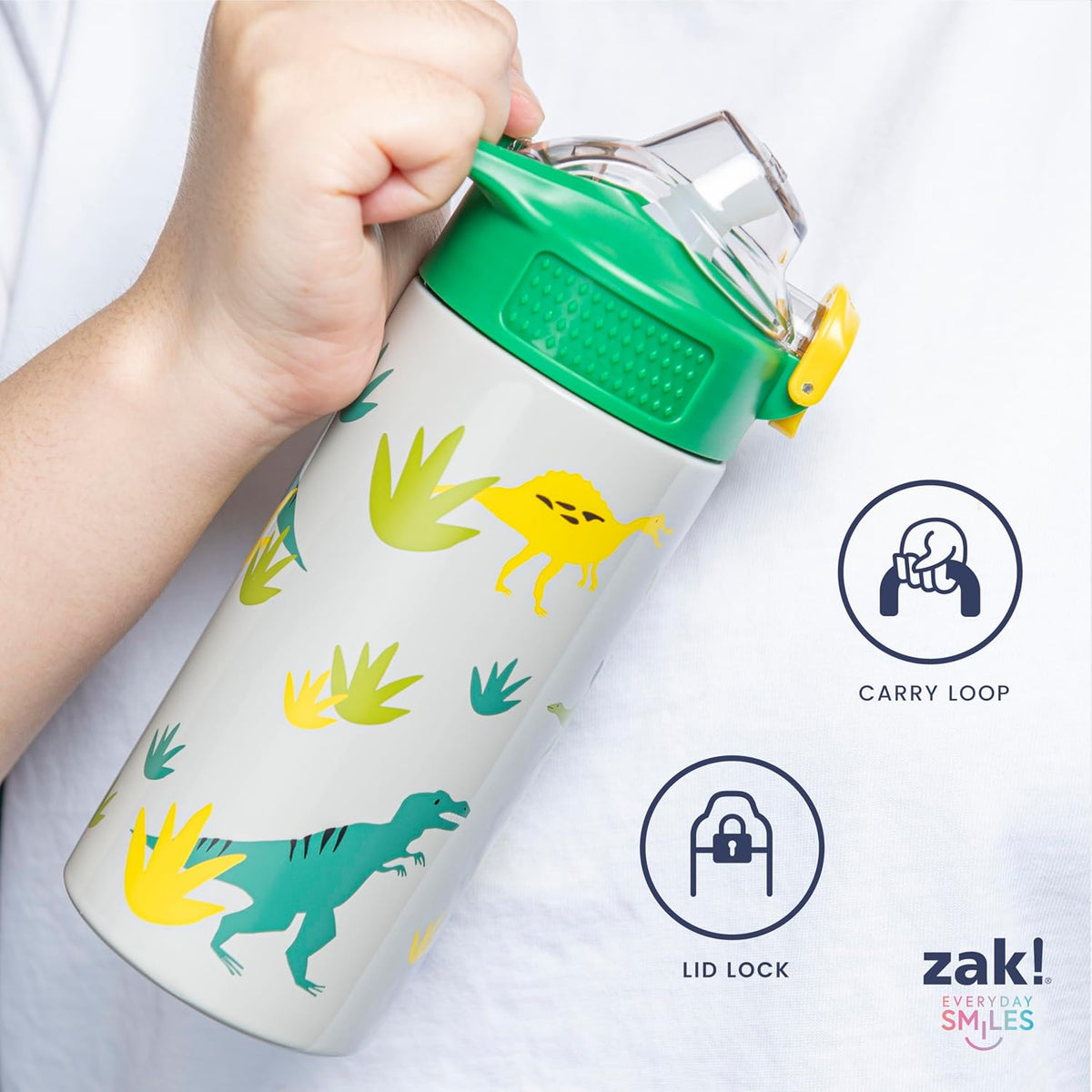 Zak Designs Kpop Demon Hunters Sage 19Oz Leak-Proof Straw Kids Water Bottle