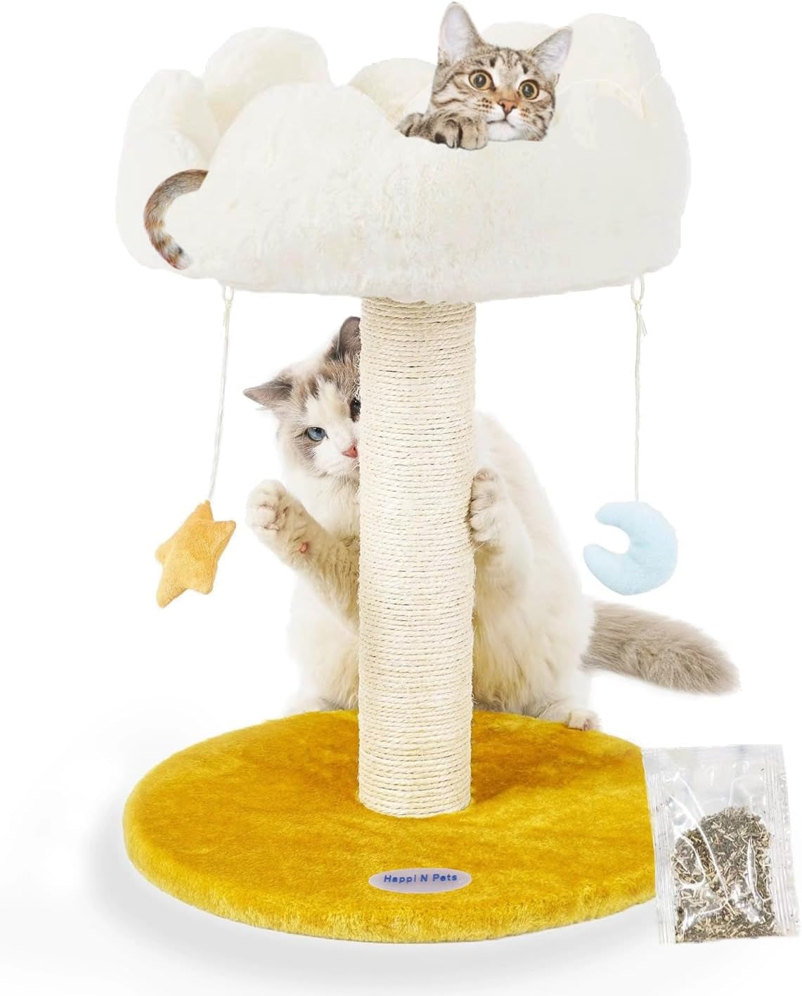 Cloud Cat Tree, Cat Scratching Post with Soft Bed for Kitten