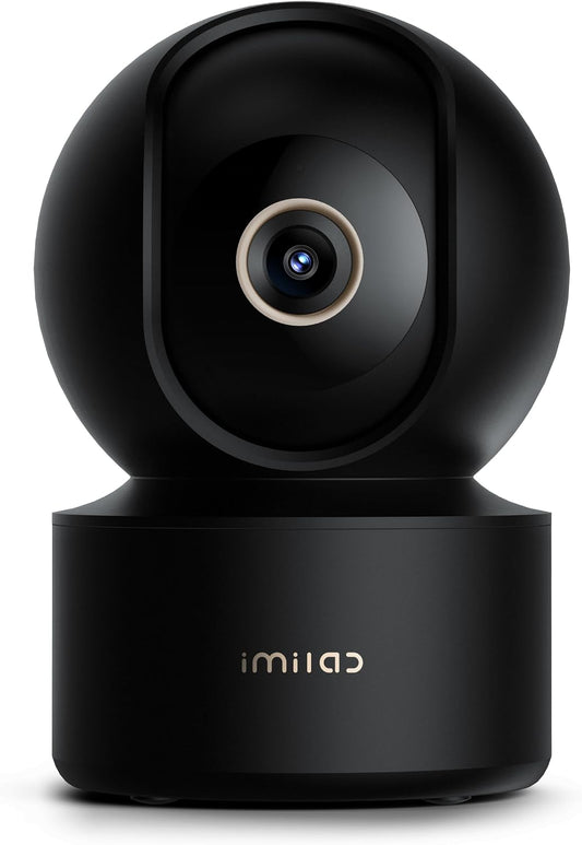 IMILAB 3K Indoor Camera, Room Camera for Bedroom, Dog/Pet/Baby/Nanny Cam with Xiaomi Home App, 360° Pan & Tilt Home Security Cam, Night Vision, Two Way Audio, 2.4Ghz Wifi (C22 Black)