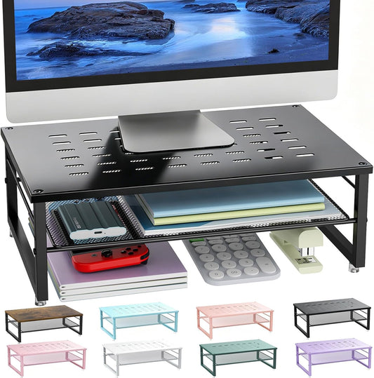Gianotter 2-Tier Metal Monitor Stand Riser