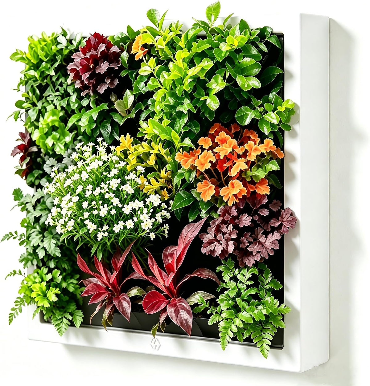 Wall Mounted Planter Indoor,4 Pot Living Wall Vertical Planter White