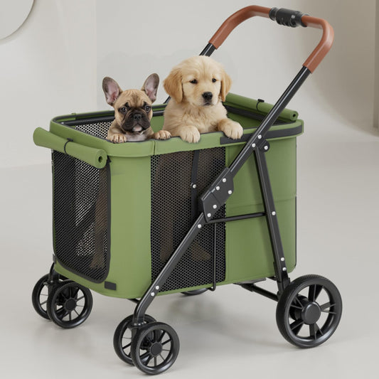 Dog Stroller for Large & Medium Dogs up to 80 Lbs, Military Green