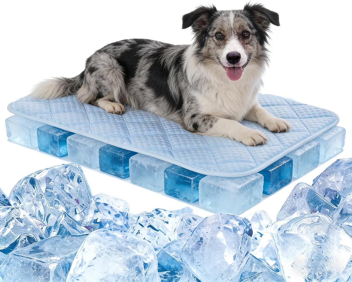 Cooling Mat for Dogs, 35"X23" Thick & Double-Sided Dog Cooling Mat, Self-Cooling Dog Bed with Arc-Chill Technology, Washable Portable Dog Cooling Mat for Couch, Crate & Car (Large - 35 * 23 In)
