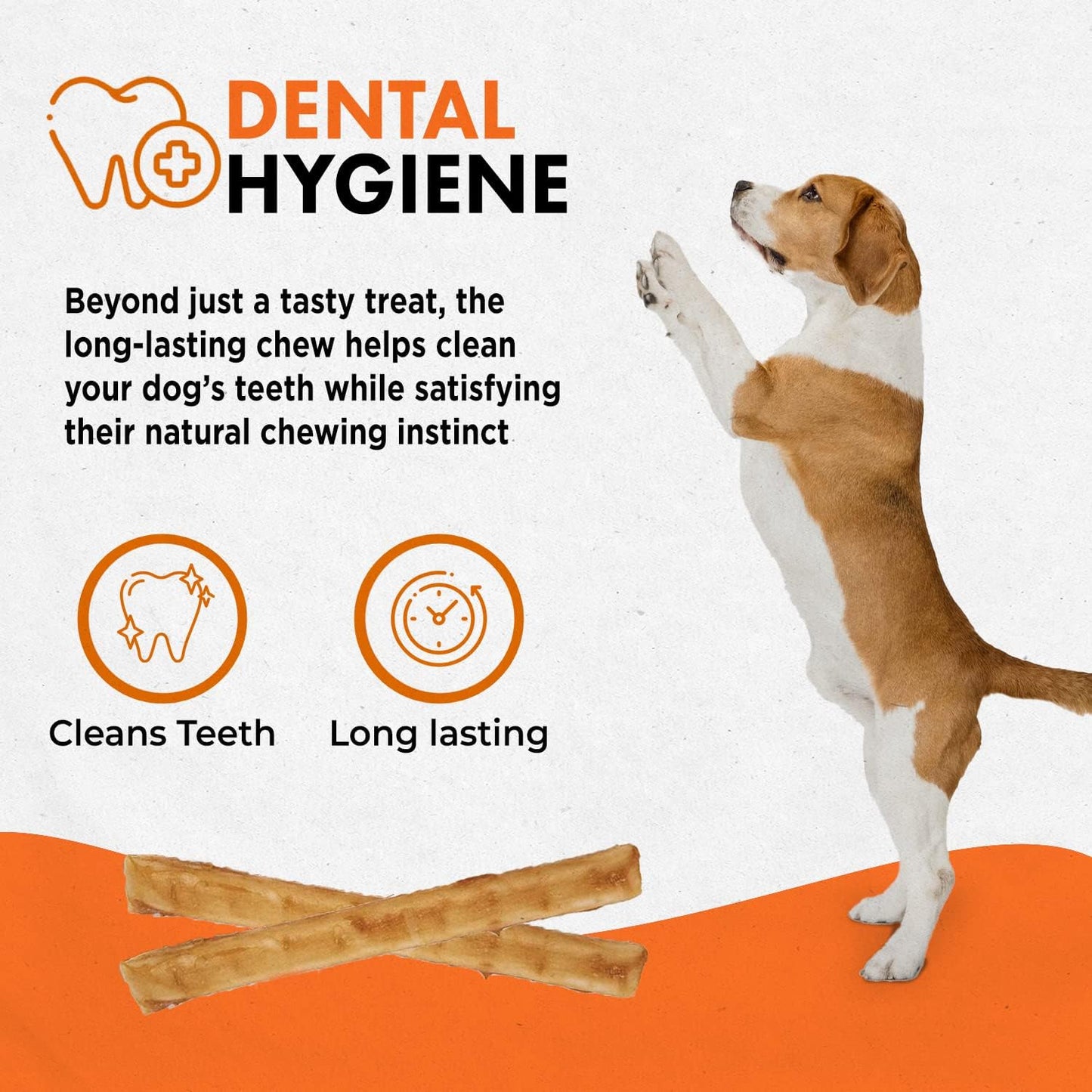 Canine Naturals Chicken Recipe Chew - Rawhide Free Dog Treats - Made from USA Raised Chicken - All-Natural and Easily Digestible - 40 Pack of 5 Inch Stick Chews