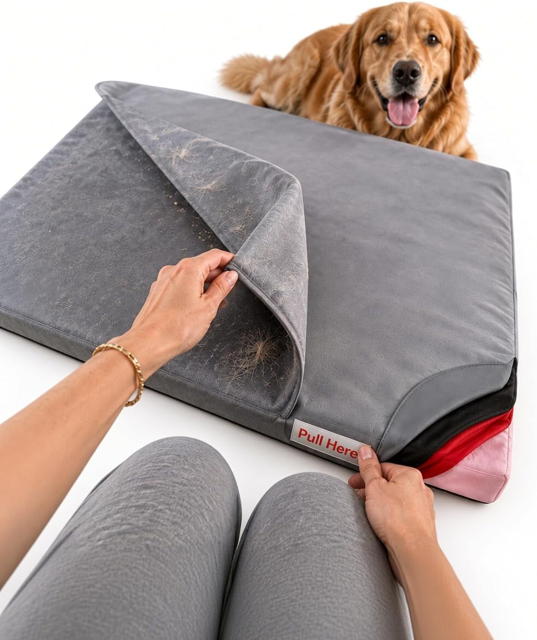 Pet Bed with 4 Peelable Removable Layers for Dogs & Cats – Disposable Wash-Free Mattress Pad Mat – Extra Large Bed for Dogs & Cats & All Pets