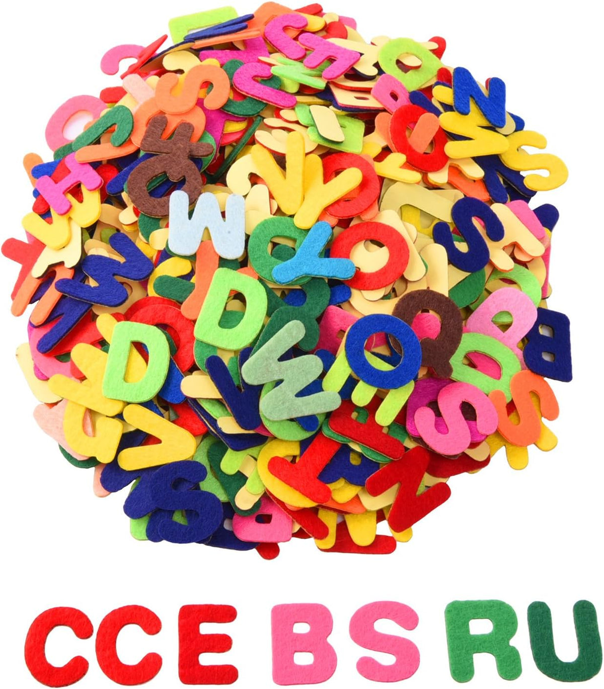 Outus 500 Pcs Felt Letter Stickers Self Adhesive Alphabet, 1 Inch