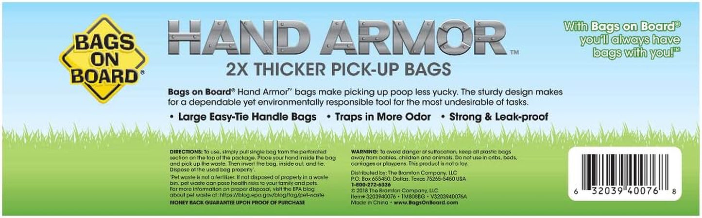Bags on Board Dog Poop Bags with Easy Tie Handles, Drawer Pack, 200 Count | Extra Thick Waste Pickup Bags, Easy Tie Handles, Easy Dispensing Drawer Pack, Strong Leak Proof Design, 200 Count
