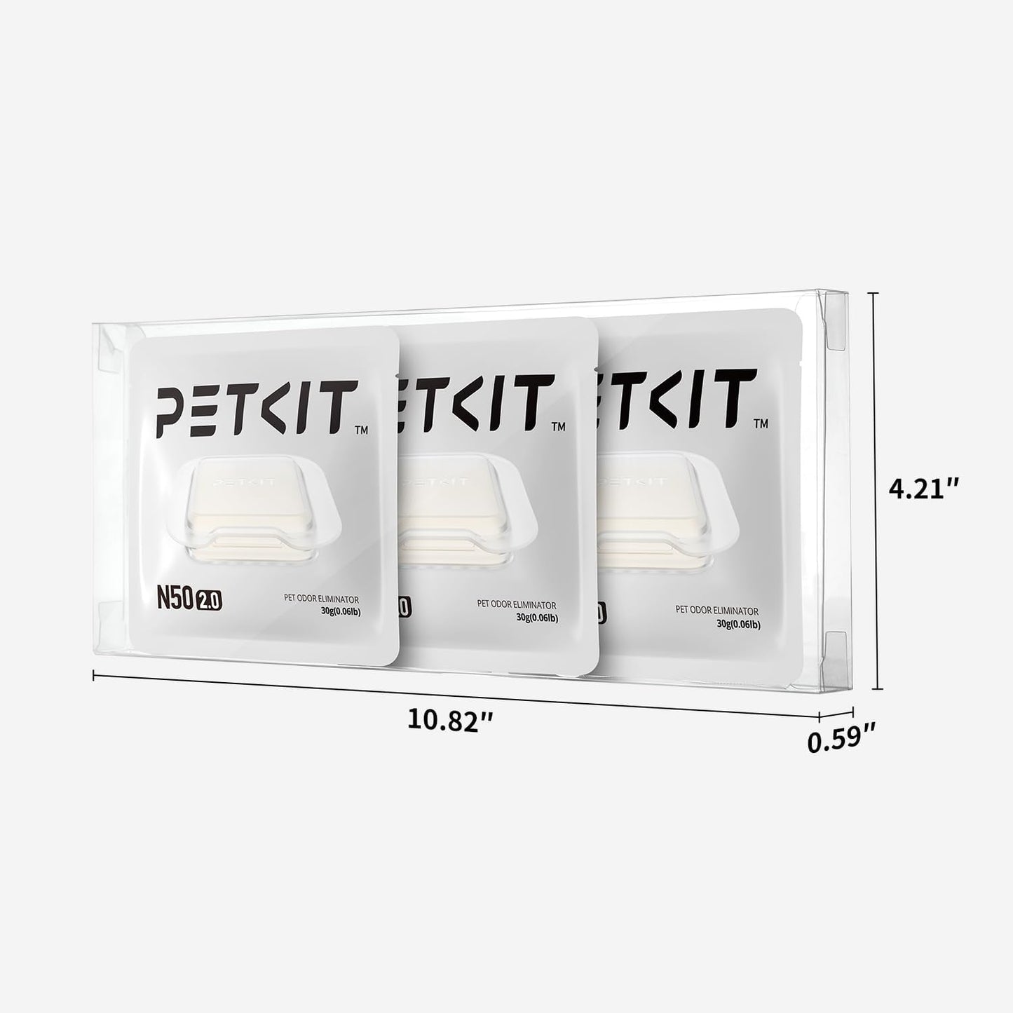 PETKIT N50 Odor Eliminator 2.0 Exclusive for Puramax and Puramax 2 Self-Cleaning Cat Litter Box, Automatic Cat Toilet Box Smell Control Remover (Pack of 3)