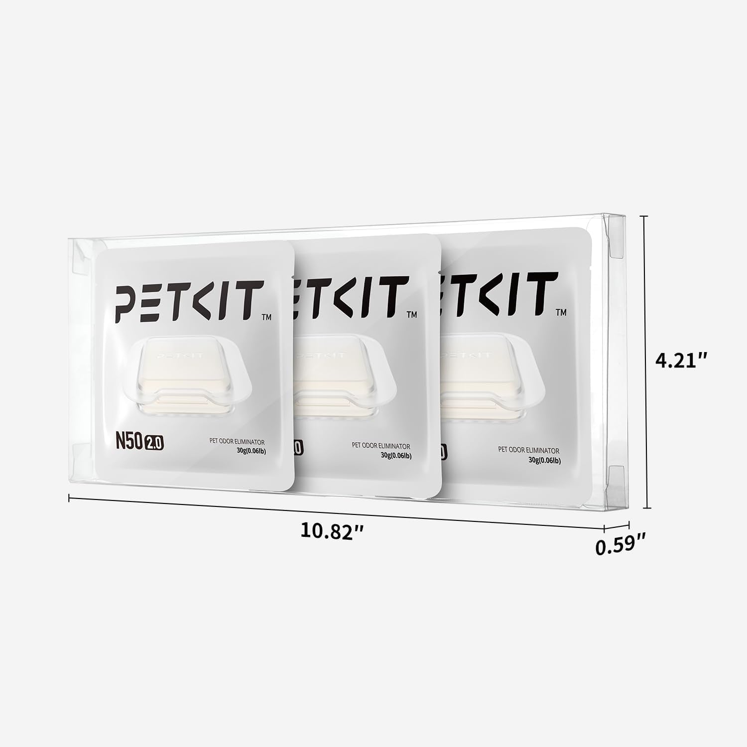 PETKIT N50 Odor Eliminator 2.0 Exclusive for Puramax and Puramax 2 Self-Cleaning Cat Litter Box, Automatic Cat Toilet Box Smell Control Remover (Pack of 3)