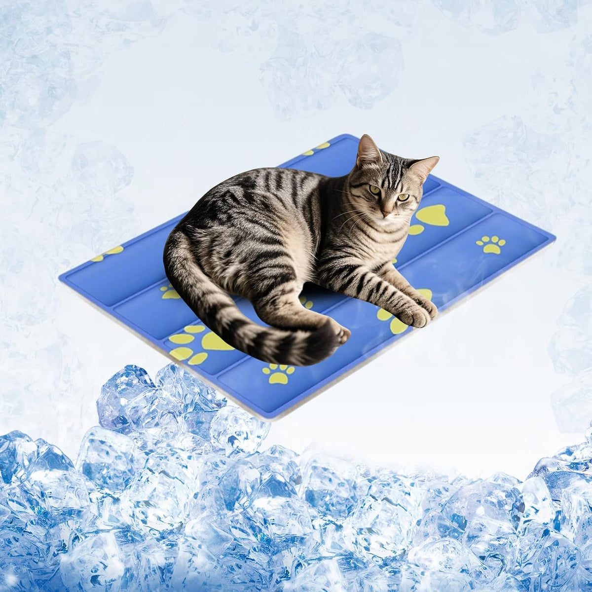 Cooling Dog Bed, Premium Pet Cooling Mat Waterproof & Scratch-Resistant, Non-Slip Summer Essential for Dogs Cats, Foldable Cooling Pad for Indoor Outdoor Travel(S 20''*16'')