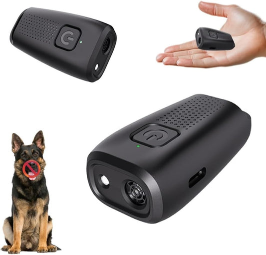 Dog Bark Deterrent Device Mini Ultrasonic Dog Repellent, Portable Dog Training Device, Anti-Barking Device, Dog Repellent and Dog Prevention Device, Rechargeable Dog Bark Deterrent Devices