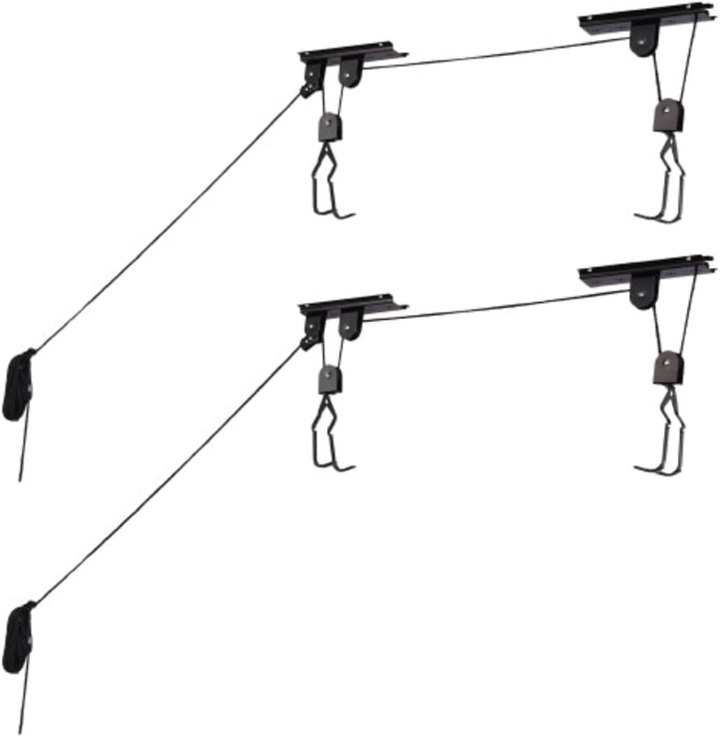 RAD Sportz Bicycle Hoist 2-Pack Quality Garage Storage Bike Lift with 100 Lb Capacity Even Works as Ladder Lift Premium Quality
