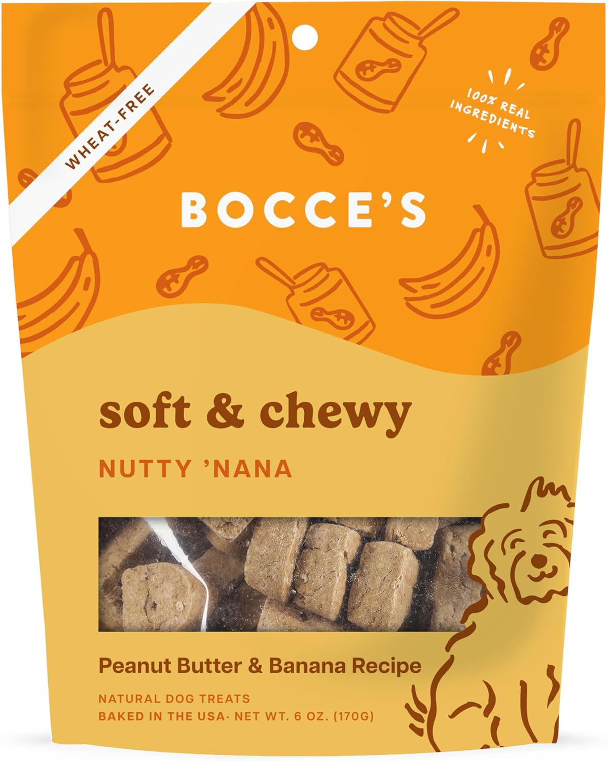 Bocce'S Bakery Berry Bliss Smoothie + Nutty 'Nana Dog Treat Bundle – Natural, Wheat-Free Soft & Chewy Cookies Made with Real Ingredients and Baked in the USA – 2 Pack Bundle