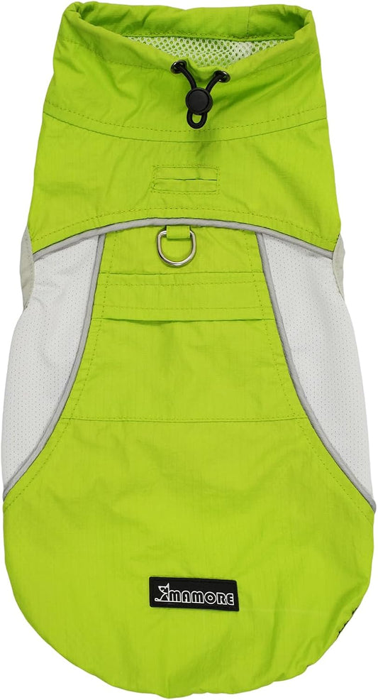Dog Shirt UPF 50+ UV Sun Protection, Lightweight Cooling Vest Quick Dry Reflective Breathable Summer Shirts for Small Medium and Large Dogs for Outdoor Beach Hiking(Green&Grey, Small)