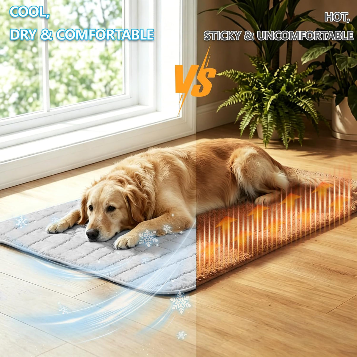 Cooling Mat for Dogs, Q-Max>0.5 Breathable Cooling Pad for Dog, 43"X 32" Pet Cooling Bed with Non-Slip Bottom, Portable Washable Cooling Blanket for Indoor & Outdoor,Gray