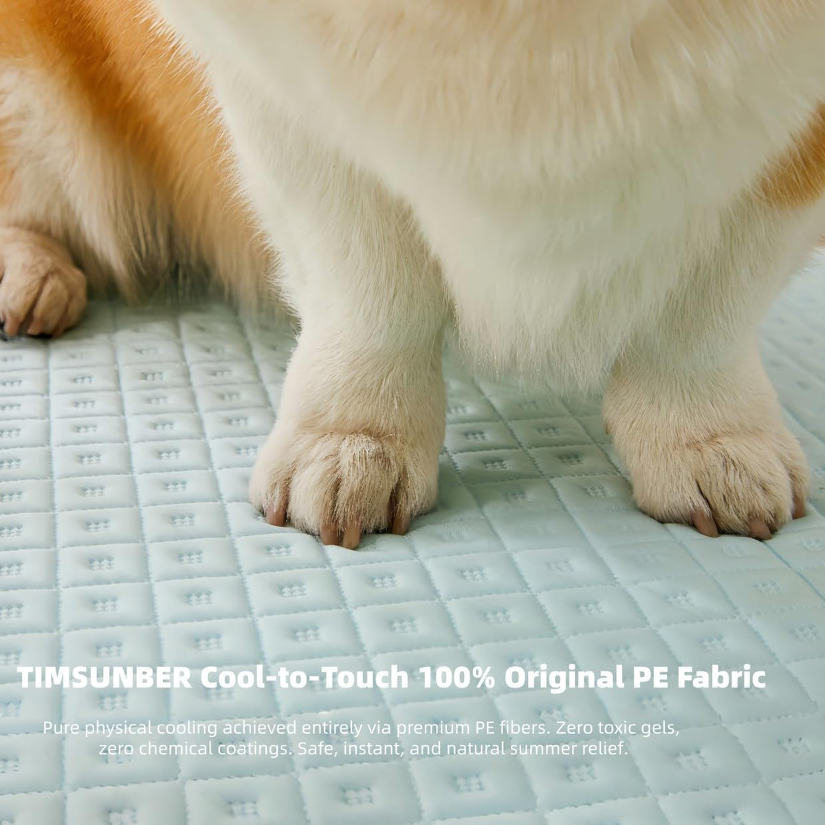 Self-Cooling Dog Mat, Q-Max>0.5 Breathable Pet Pad for Summer