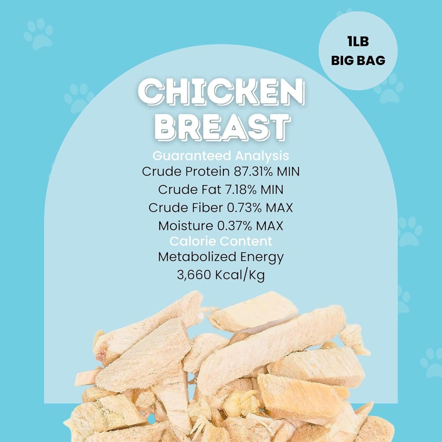 Hotspot Pets Freeze Dried Chicken Treats for Cats & Dogs -1LB Big Bag- USA Made- Healthy Single Ingredient-Resealable Bag, All Natural Grain-Free (Chicken Breast)- Perfect for Training, Topper & Snack