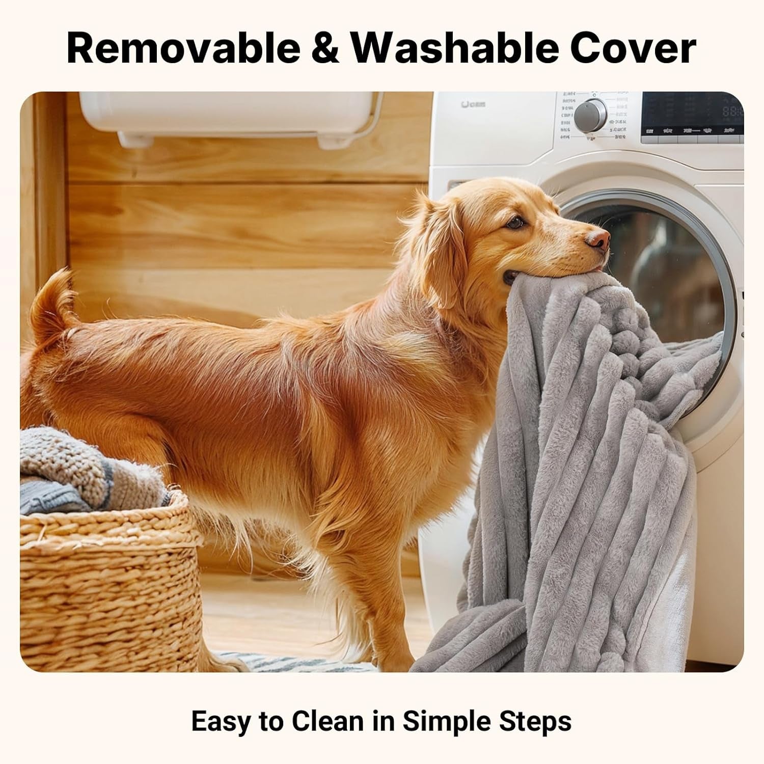 Veehoo Orthopedic Dog Bed for Large Senior Dogs, 7 Inch Thick XXL Memory Foam Dog Bed with L Shaped Bolsters, Orthopedic Pet Couch with Waterproof Liner & Removable Washable Cover, 52"X36"X7"