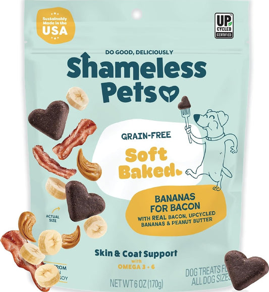 Shameless Pets Bananas for Bacon Soft-Baked Dog Treats - 6 Oz