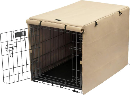 X-ZONE PET Dog Crate Cover Waterproof Kennel Cover, 24 in Beige