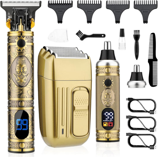 Saoilli Beard Trimmer for Men,Electric Razor Shaver 4 in 1 Grooming Kit