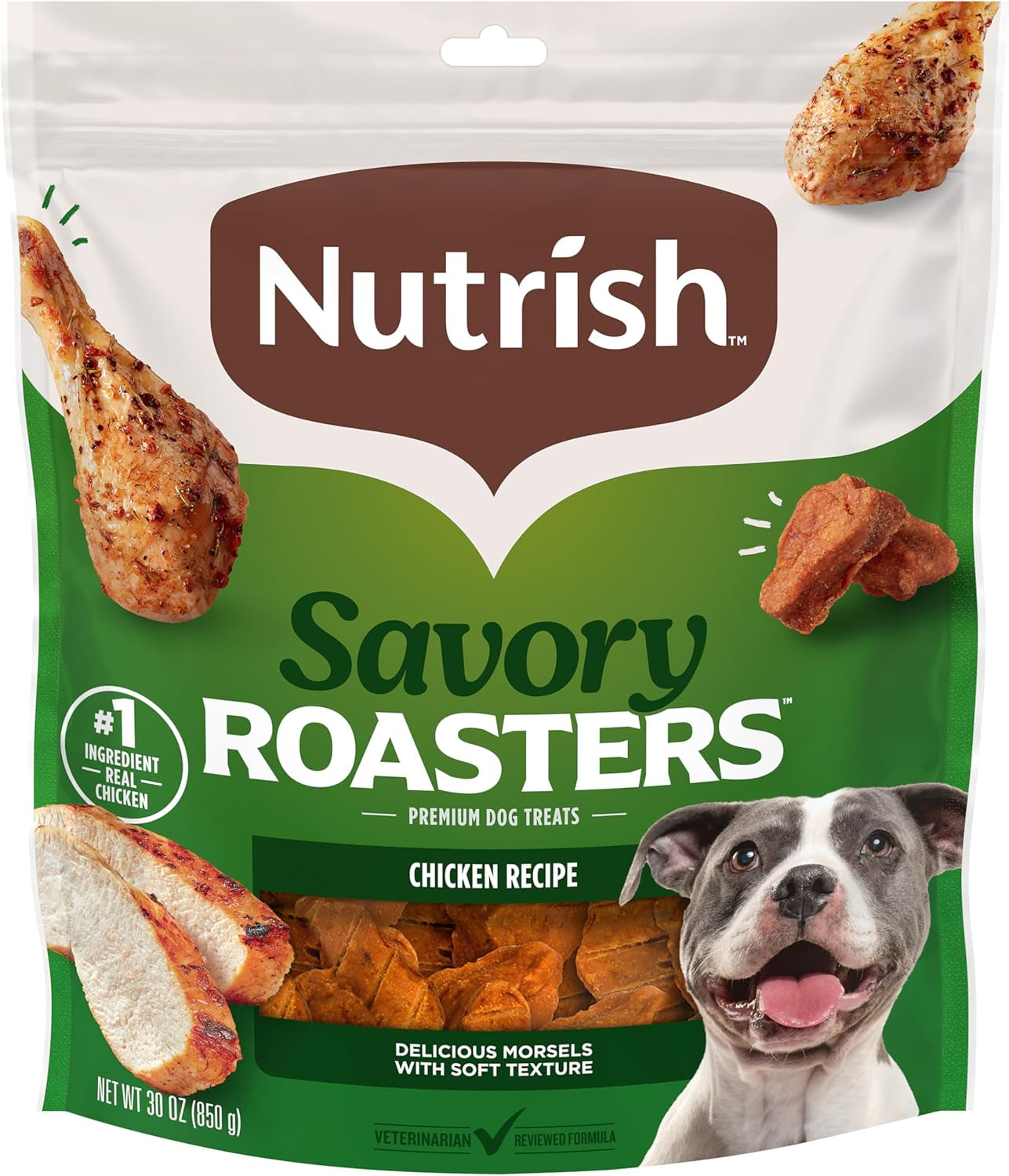 Nutrish Savory Roasters Chicken Recipe Premium Dog Treats, 30 Oz. Pouch (Rachael Ray)