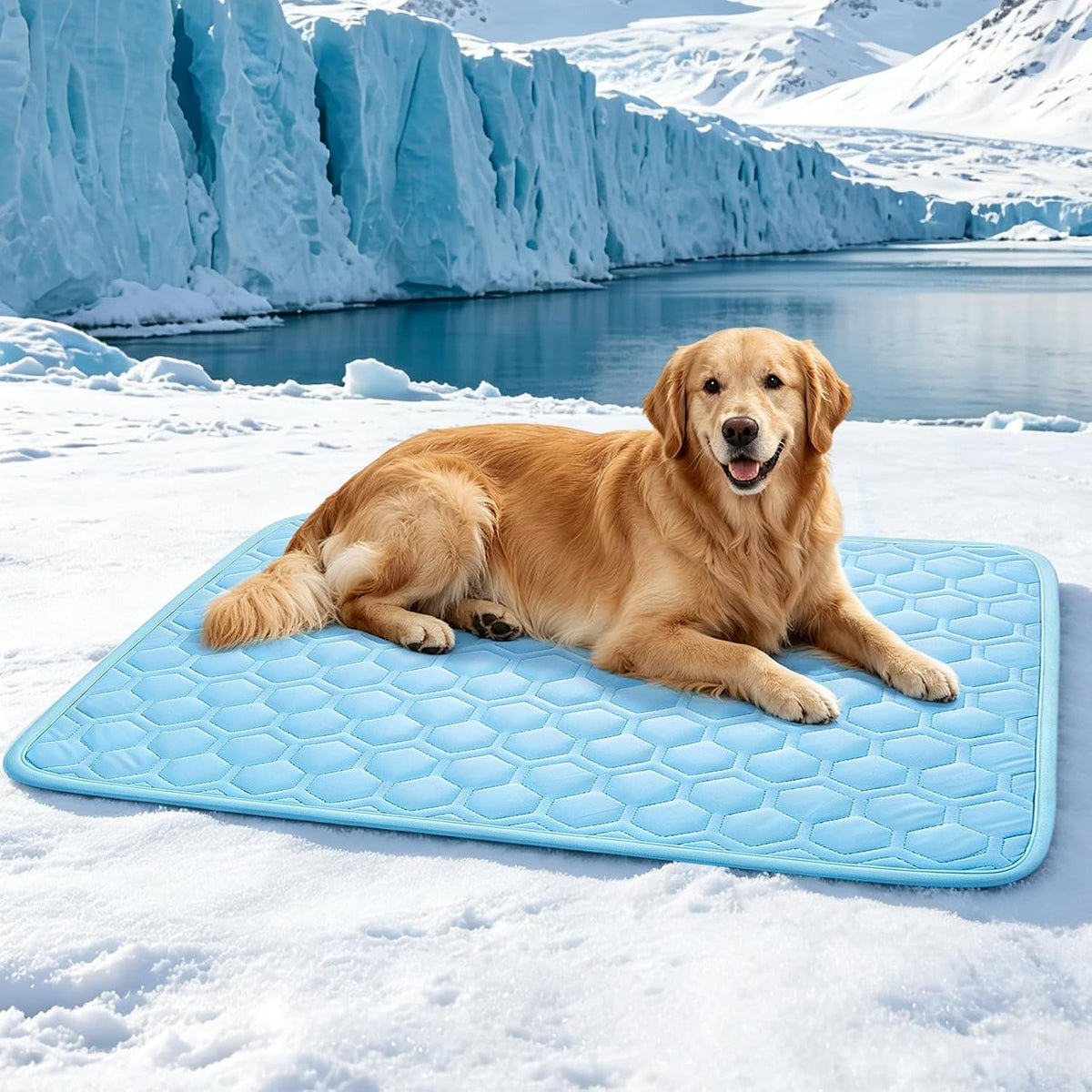 Self Cooling Arc-Chill Fabric, Non-Slip Pet Cooling Mat for Dogs Cats