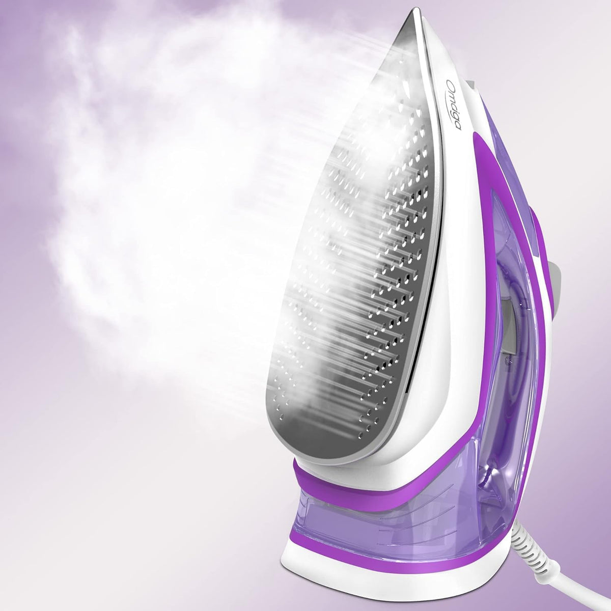 OMAIGA 1750W Steam Iron for Clothes, 450Ml Large Water Tank, Self-Cleaning
