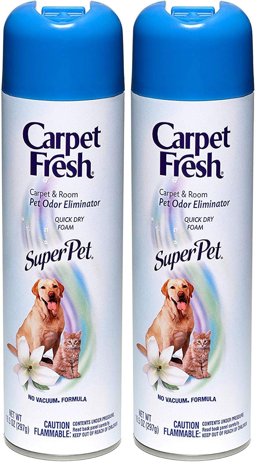 Carpet Fresh No Vacuum Foam Carpet Refresher, Super Pet 10.50 Oz (Pack of 2)