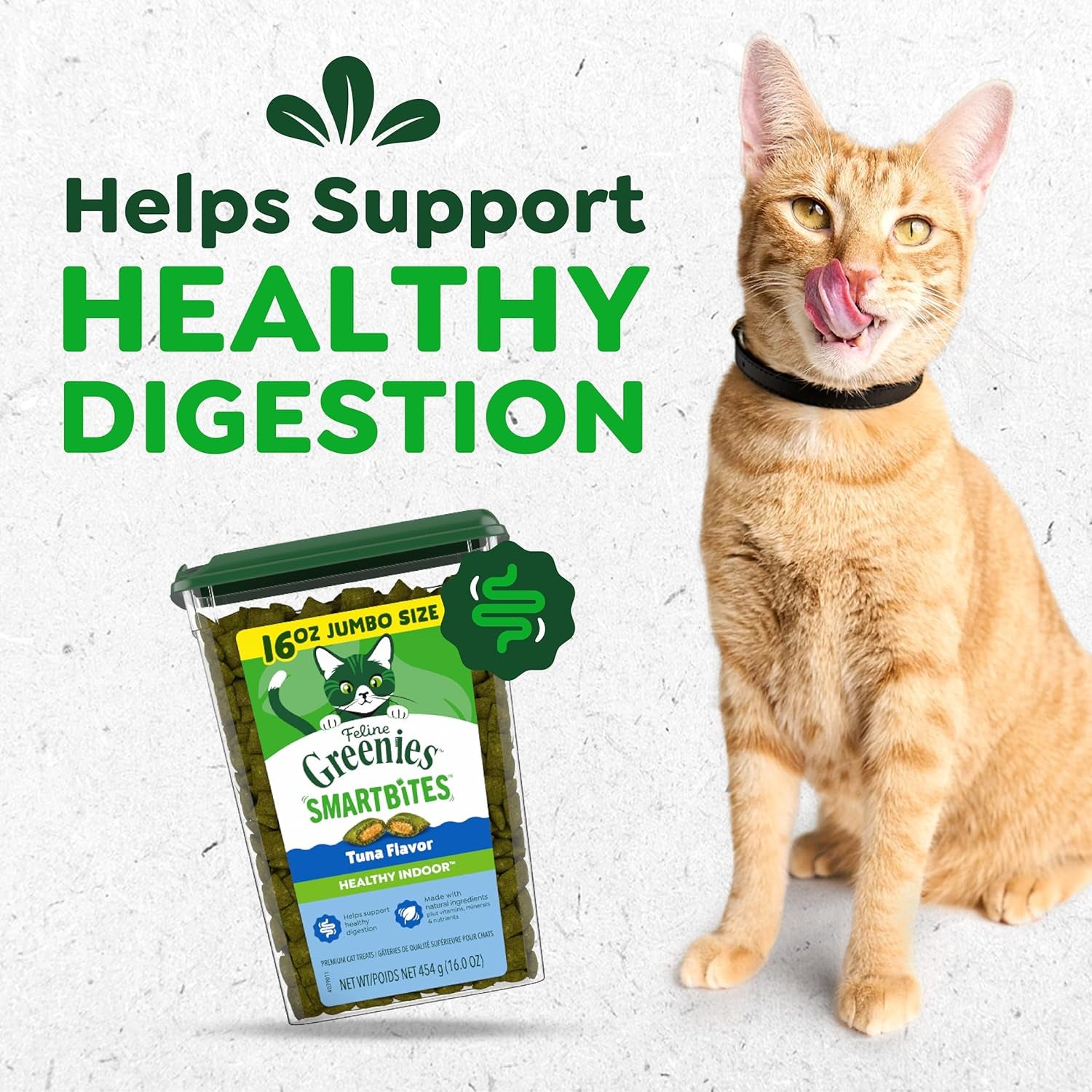 Greenies Feline Smartbites, Cat Treats Healthy Recipe, Indoor Cat Treats, Tuna Flavor, 16 Oz. Tub