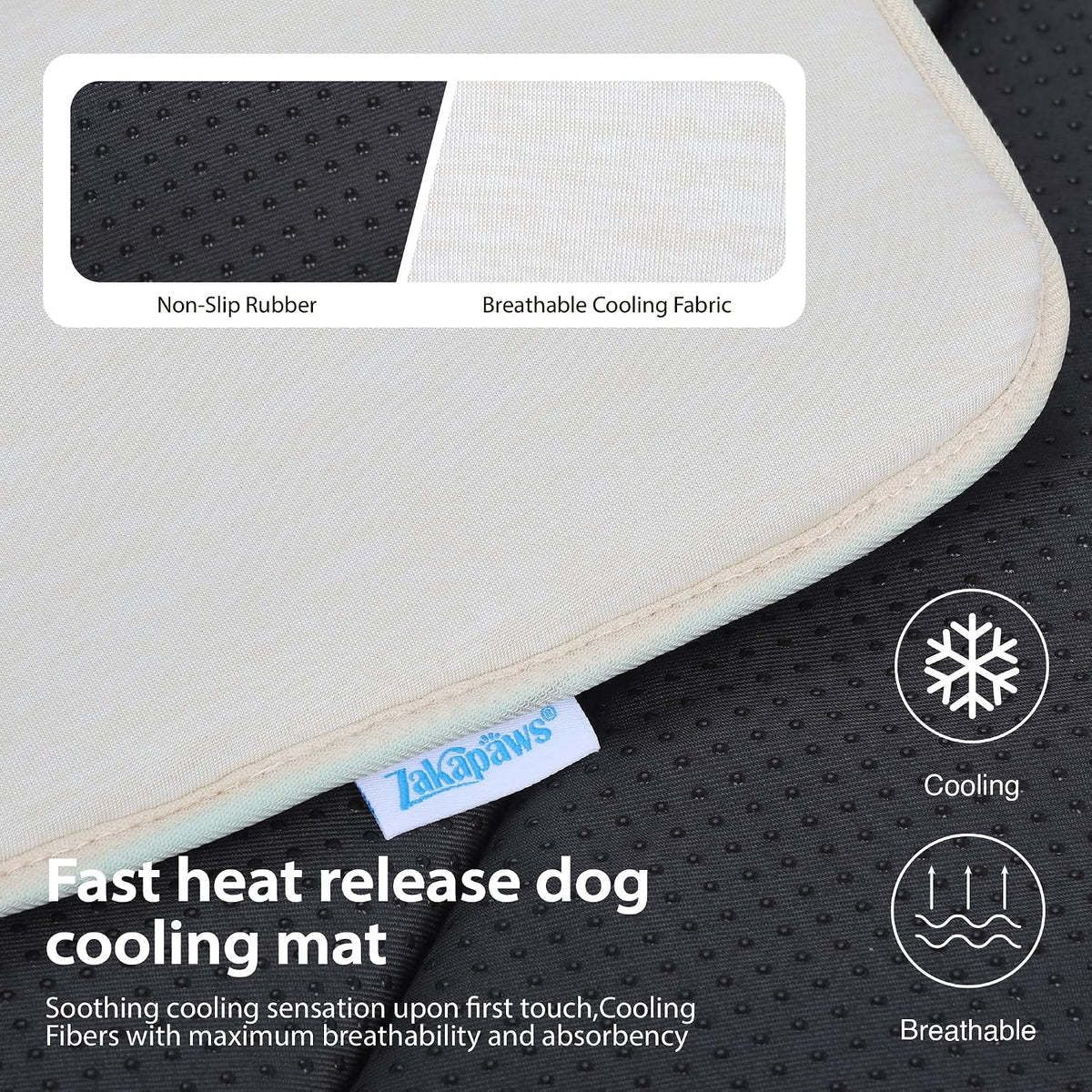 Dog Cooling Mat for Large Dogs, 35"X23" Memory Foam Pet Pad