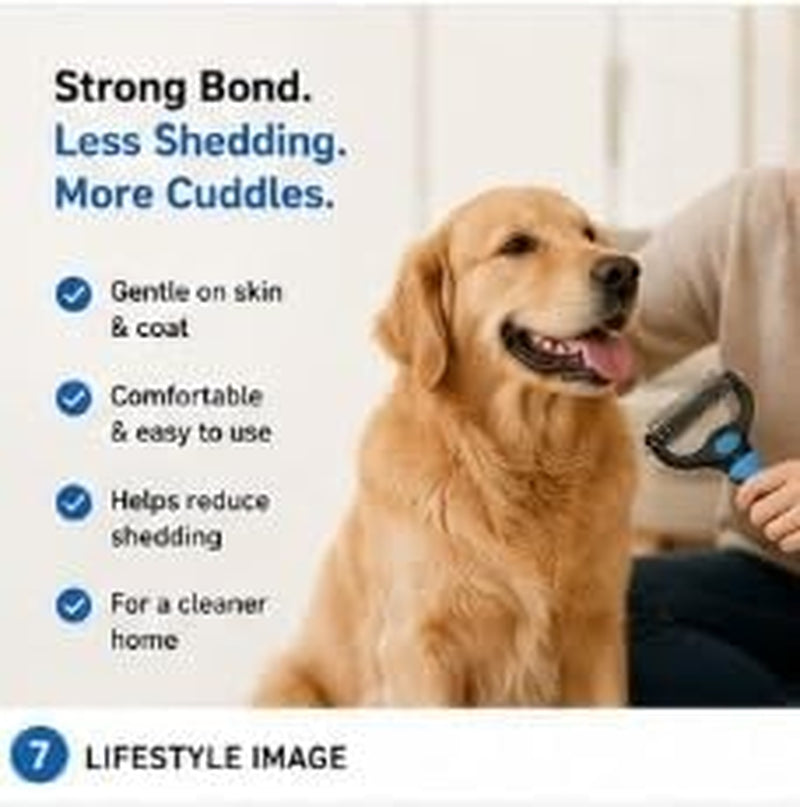 Pet Grooming Brush & Pet Hair Remover Glove Bundle