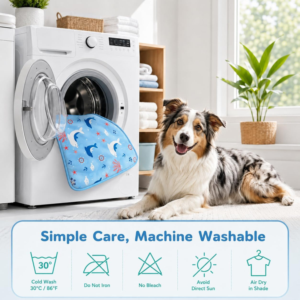 Dog Cooling Mat Gel for Indoor & Outdoor, Waterproof Non-Toxic Cooling Pad