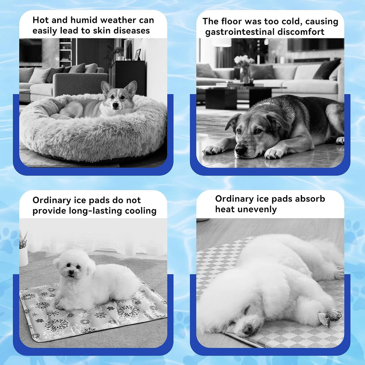 Cooling Mat for Dogs, Gel Dog Cooling Mat Pet Pad for Cats, Crates & Beds