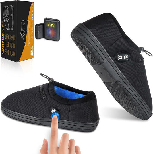Amiable Heated Slippers, 7.4V Rechargeable Foot Warmers Men Women Winter