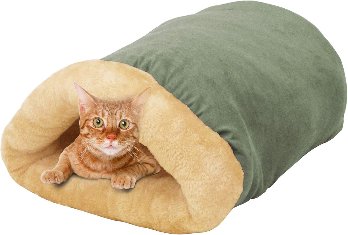 4 in 1 Self Warming Burrow Cat Bed Hideway Sleeping Cuddle Cave