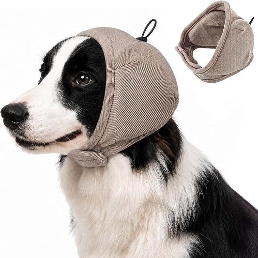 Thick Padded Noise-Reducing Dog Ear Muffs, Anti-Anxiety Calming Ear Hoodie