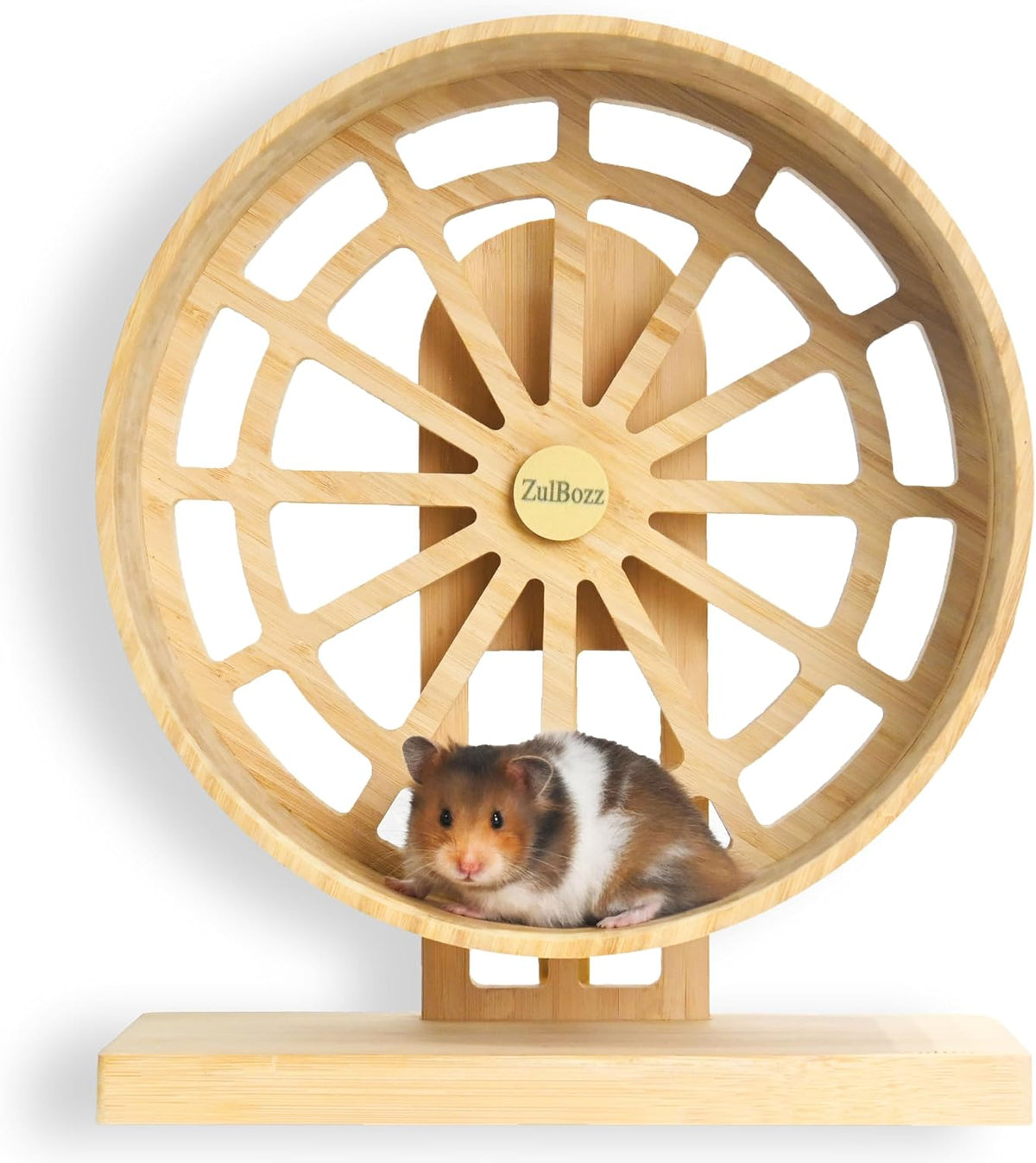 11" Large Silent Wooden Hamster Wheel - Bamboo Exercise Wheel