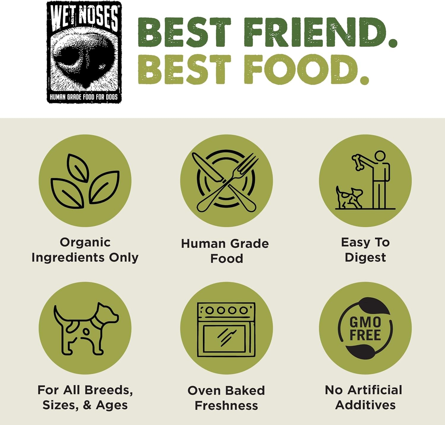 Wet Noses Organic Crunchy Dog Treats – for All Pet Sizes, Breeds – Senior Dog Snack – 100% Human-Grade – Delicious Chews for Dogs – Grain-Free Peanut Butter & Banana, 5 Lb. Package May Vary.