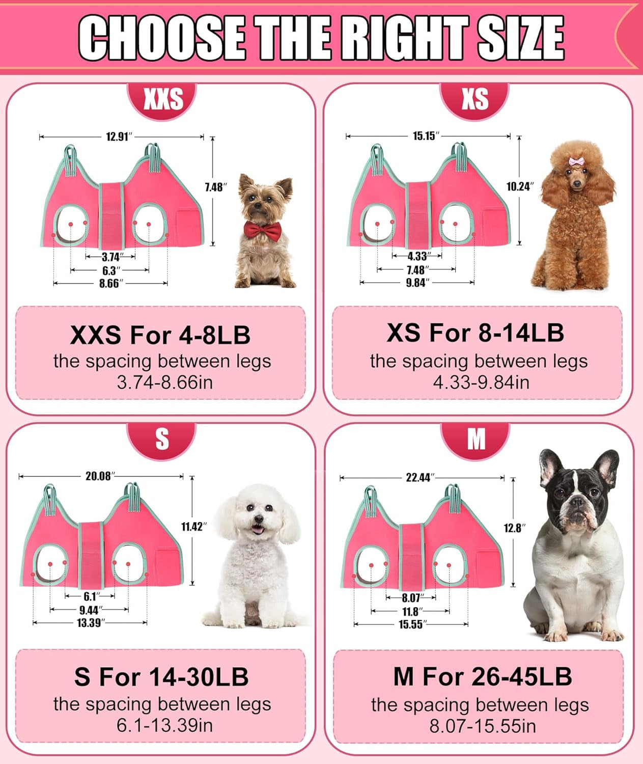 Kkiimatt Dog Grooming Hammock, Small Dog Hammock for Nail Trim, Hanging Harness for Claw Care,Grooming Sling Holder Hanger with Thick Fabric Neck Support Wide Strap Restraint