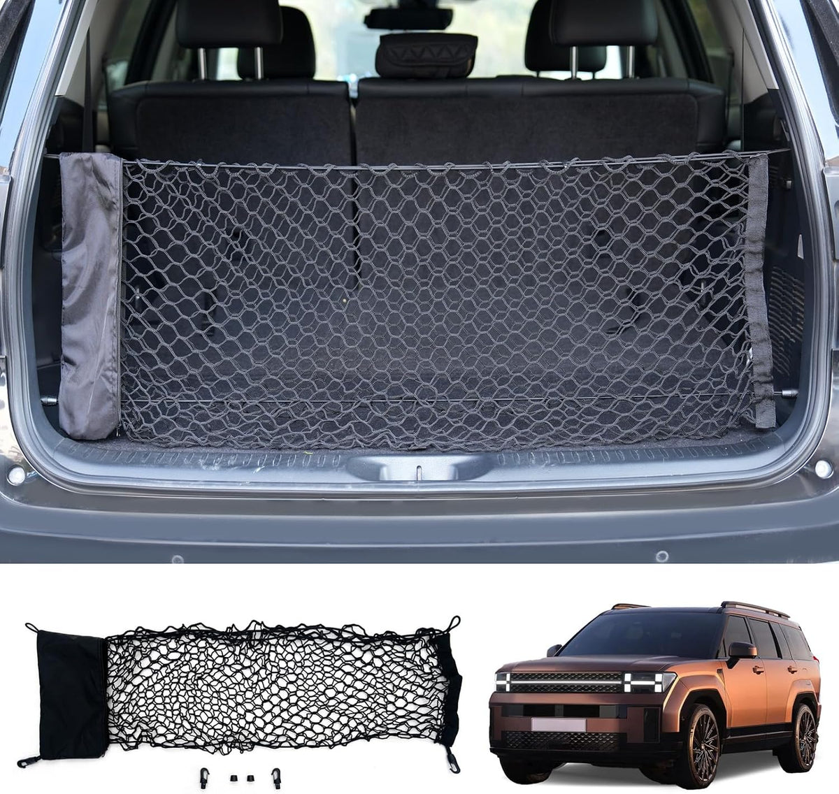Cargo Net for 2024-2026 Hyundai Santa Fe Accessories (3.12'×1.02')
