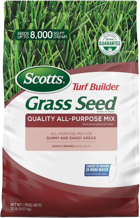 Scotts Turf Builder Grass Seed Quality All-Purpose Mix, 20 Lbs.