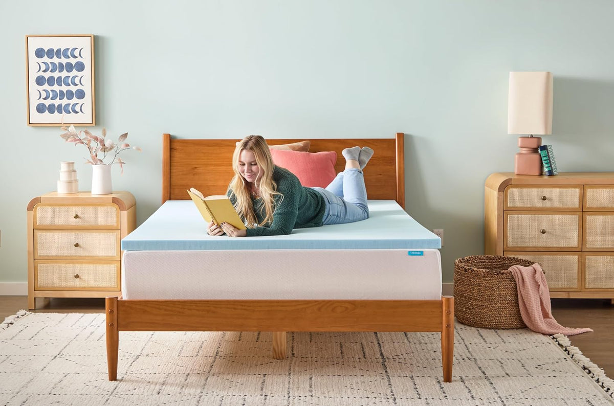 Linenspa 2 Inch Gel Memory Foam Mattress Topper, Plush, Cooling, Queen Size
